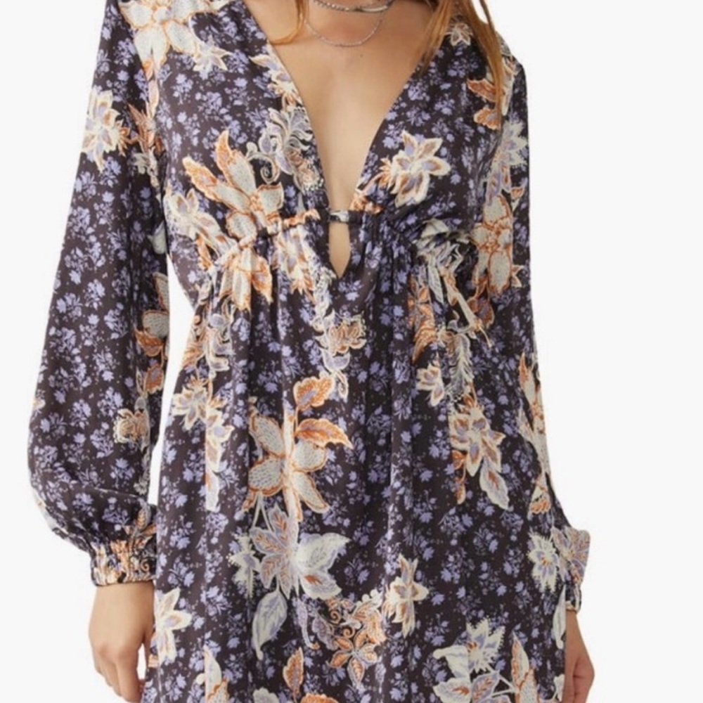 Free People Floral Sleeve Dress